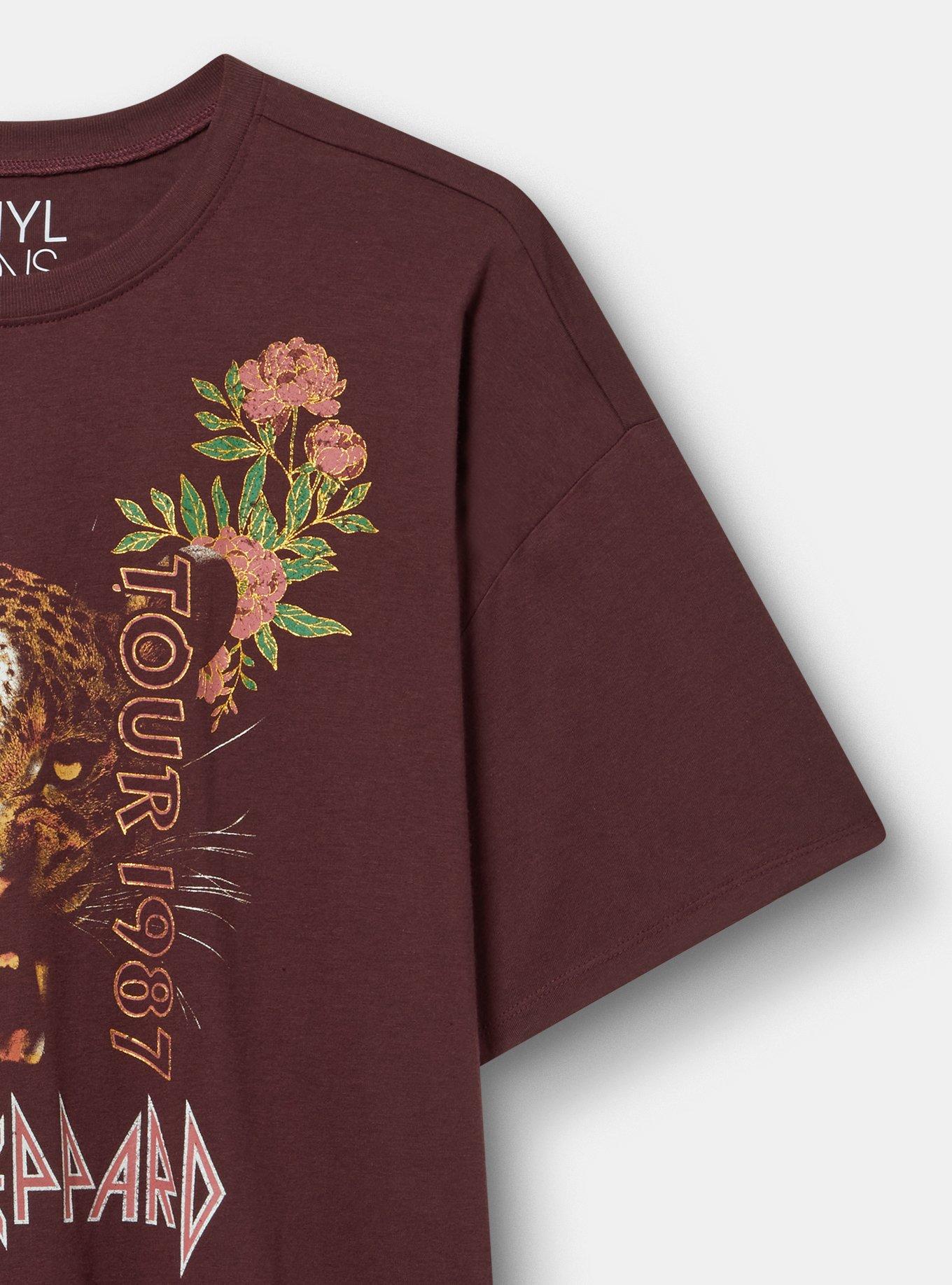 Def Leppard Oversized Cotton Jersey Tunic Tee