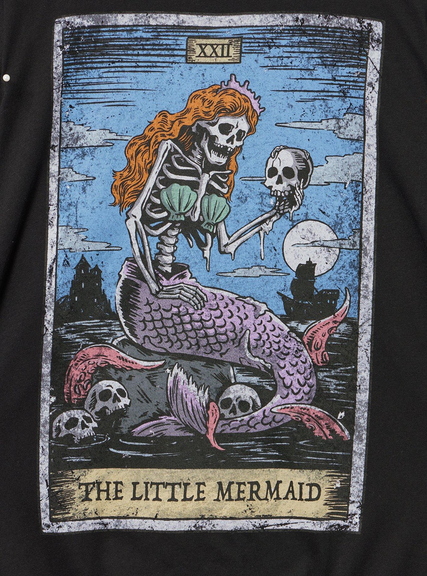 Mermaid Skeleton Oversized Tunic Tee