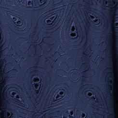 Embroidered Corset Top And Skirt Set, PEACOAT, swatch