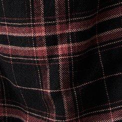 Oversized Flannel Kimono Shirt, MOST LIKELY PLAID DEEP BLACK, swatch