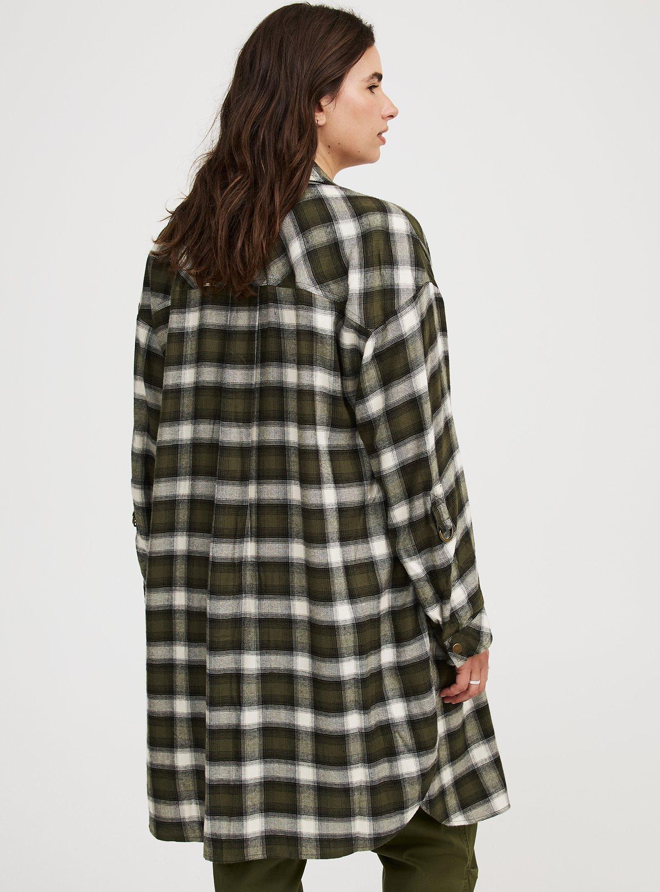 Oversized Flannel Kimono Shirt