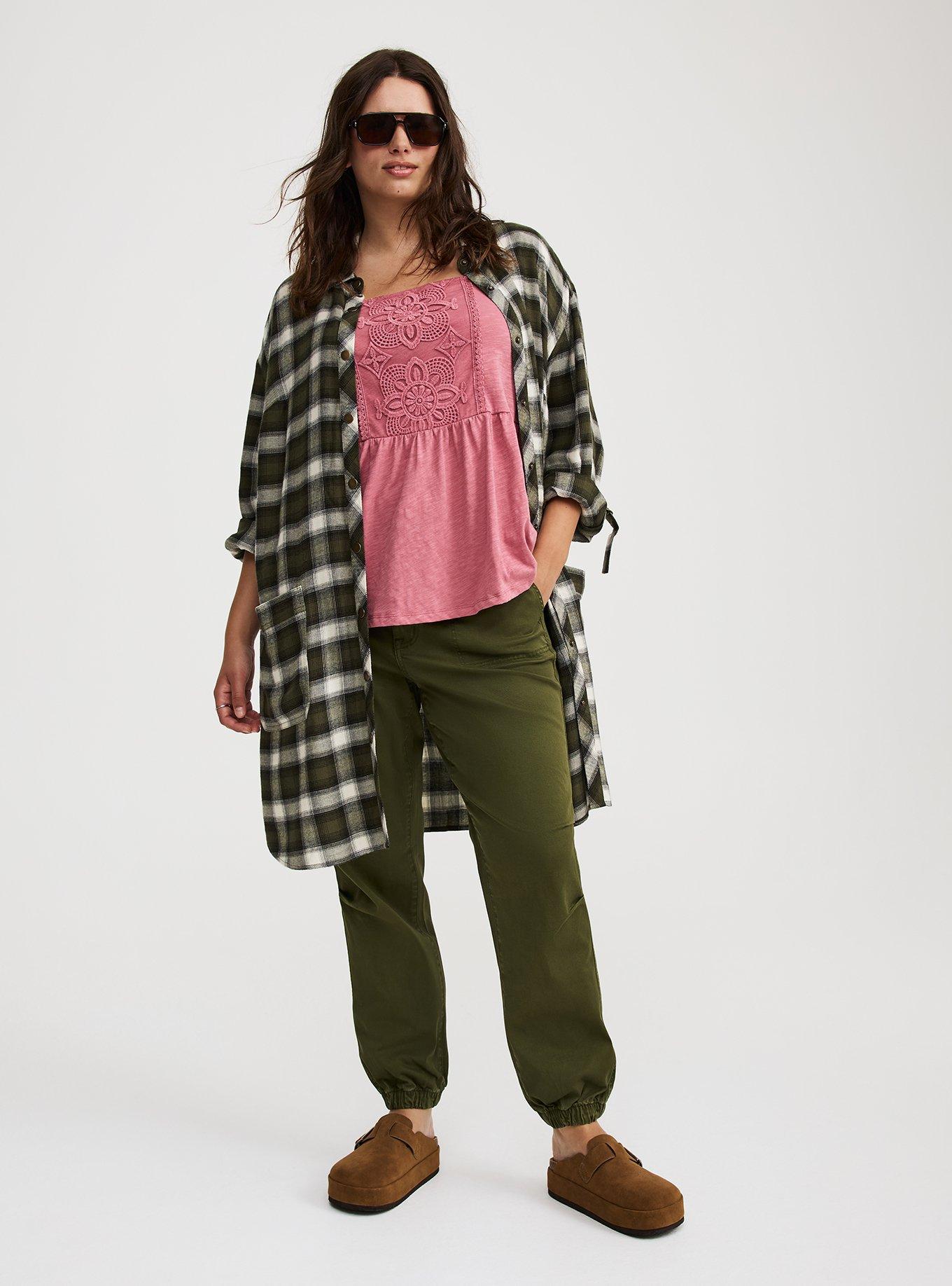 Oversized Flannel Kimono Shirt
