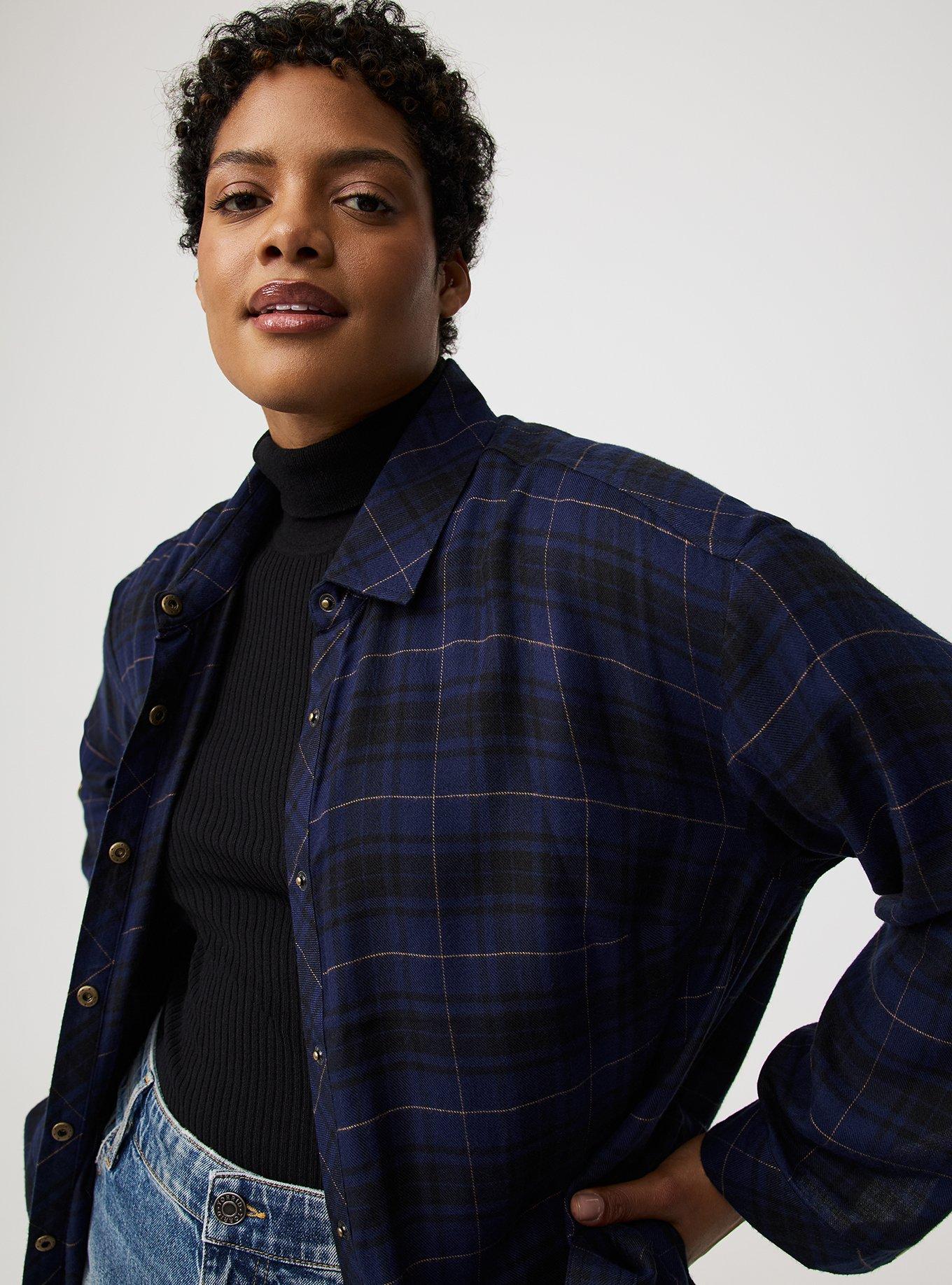 Oversized Flannel Kimono Shirt