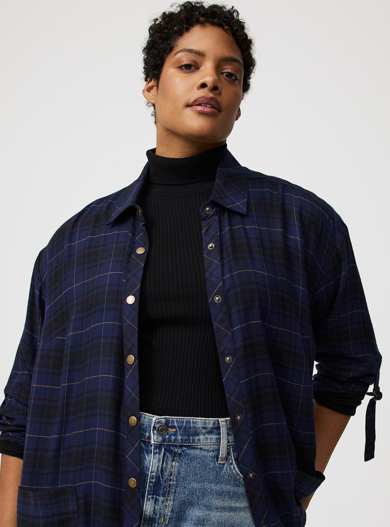 Oversized Flannel Kimono Shirt