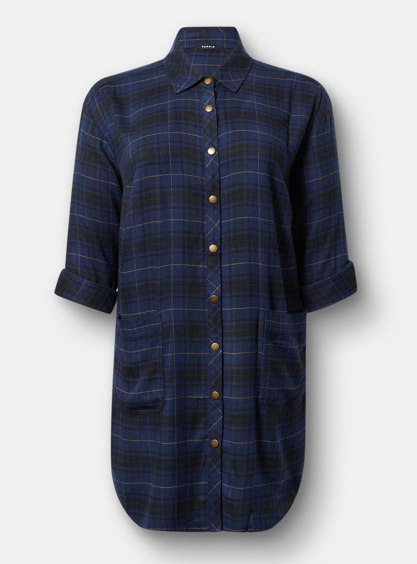 Oversized Flannel Kimono Shirt