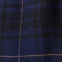 Oversized Flannel Kimono Shirt, SOFT PLAID PEACOAT, swatch