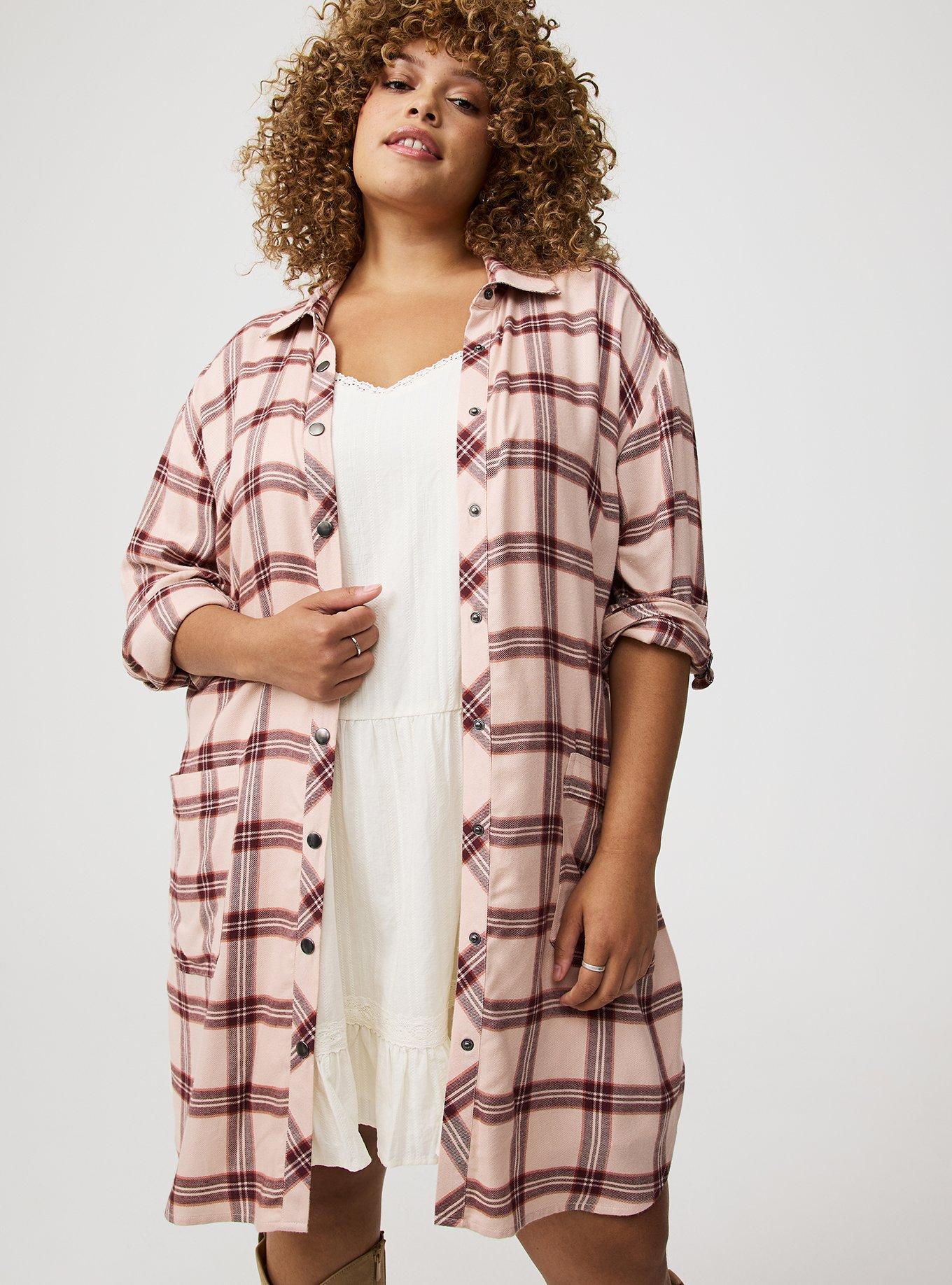 Oversized Flannel Kimono Shirt