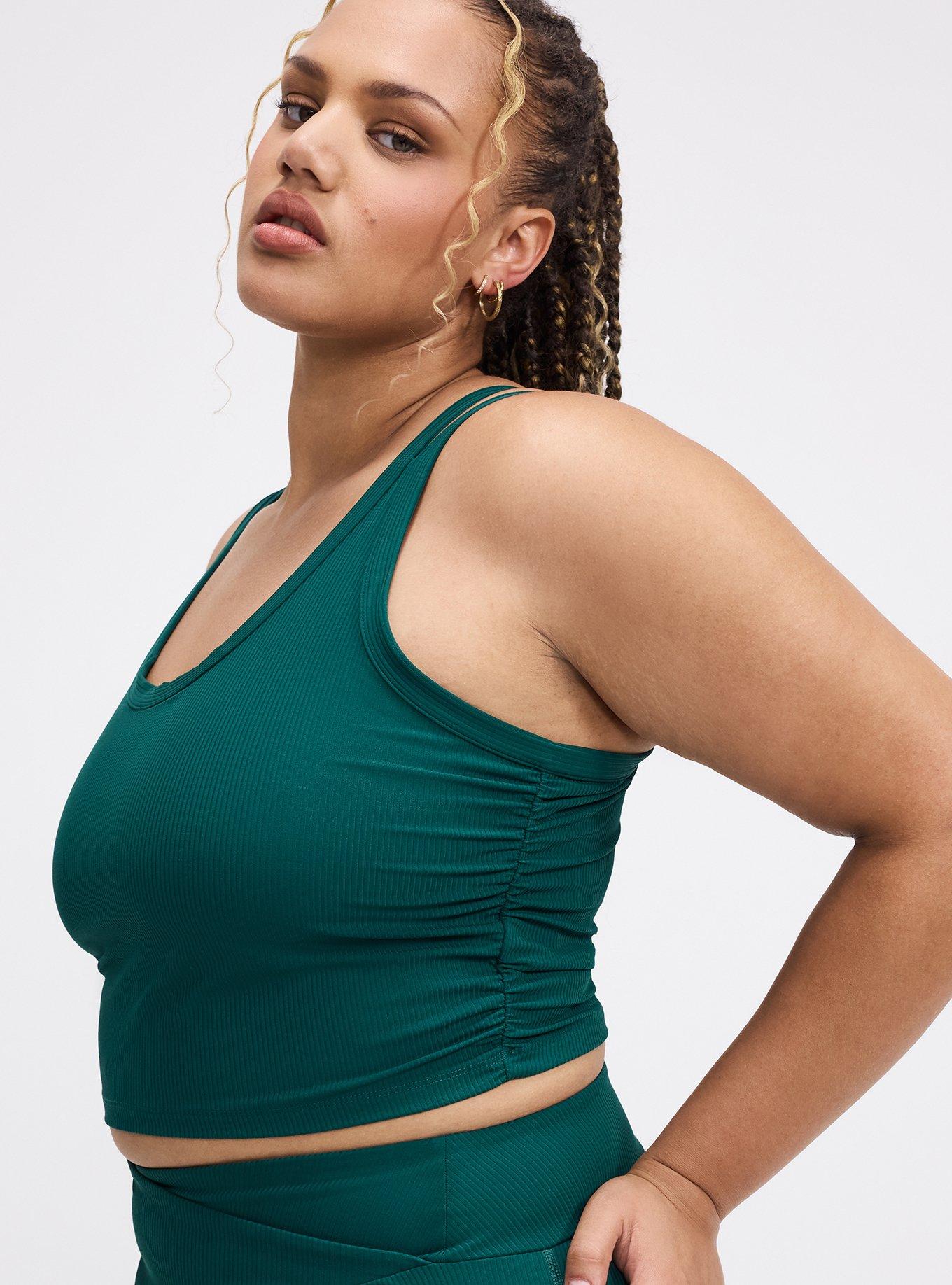 TRU Performance Rib Longline Active Sports Bra, BOTANICAL GARDEN, alternate