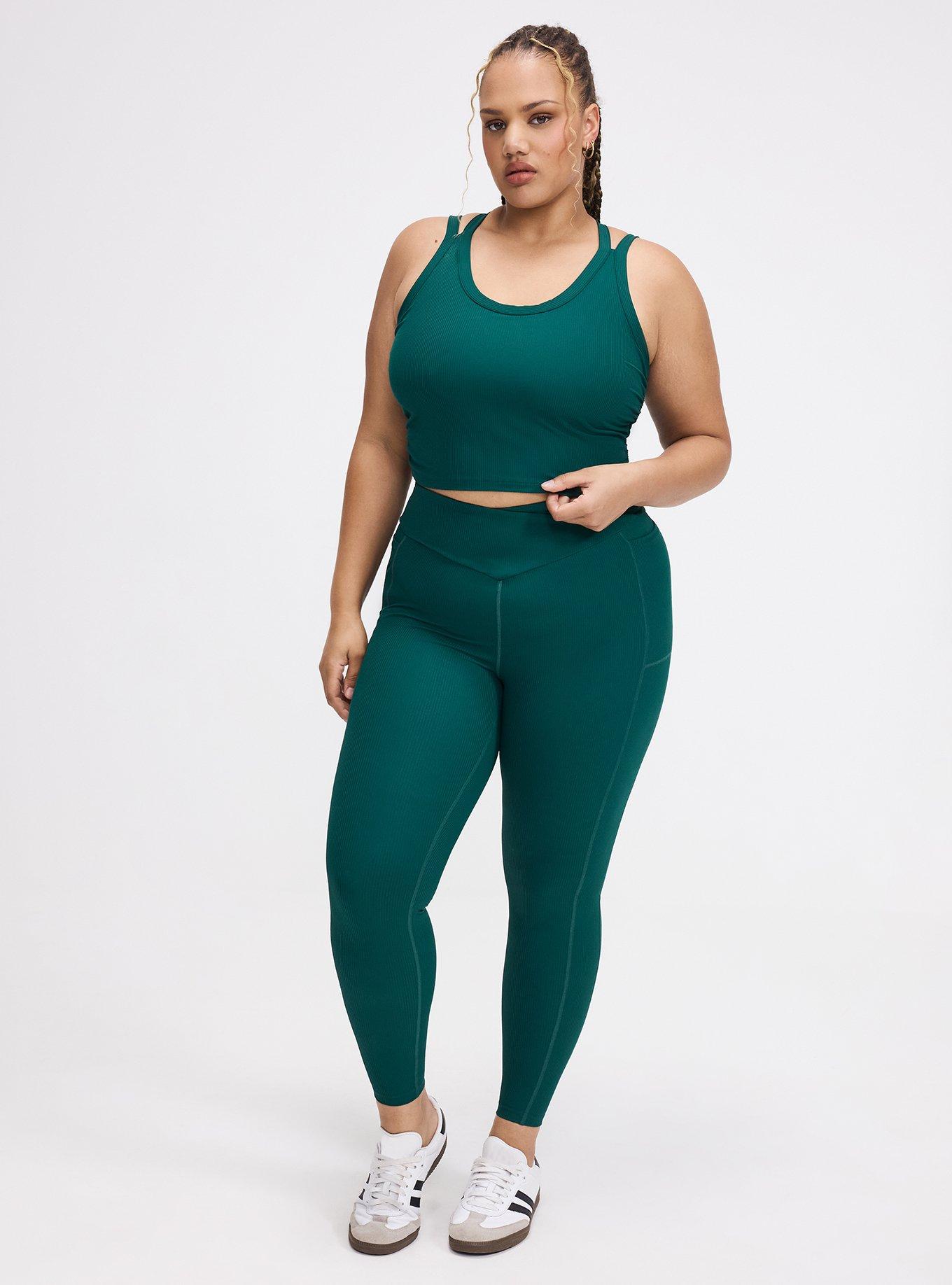 TRU Performance Rib Longline Active Sports Bra, BOTANICAL GARDEN, alternate