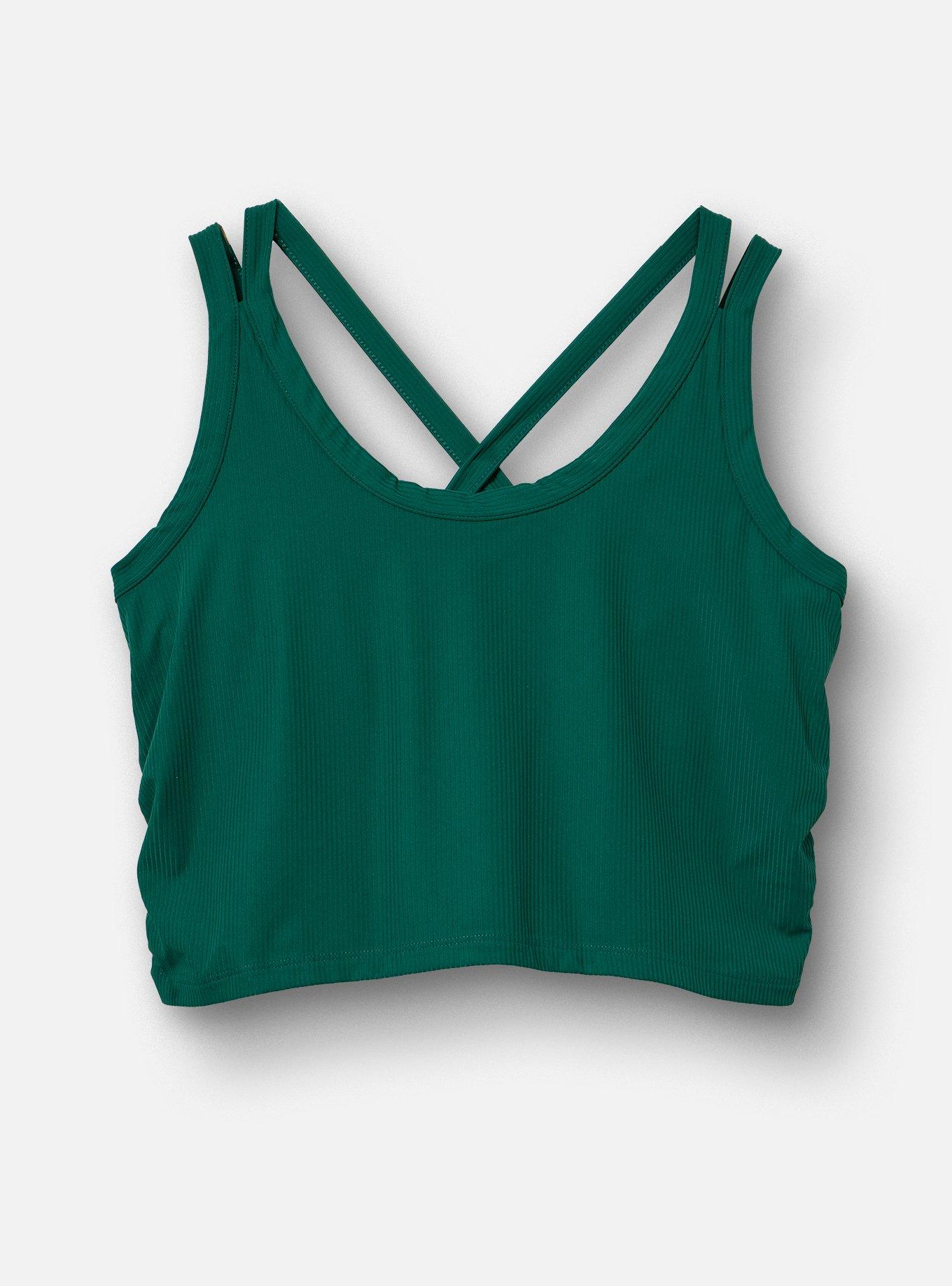 TRU Performance Rib Longline Active Sports Bra, BOTANICAL GARDEN, hi-res