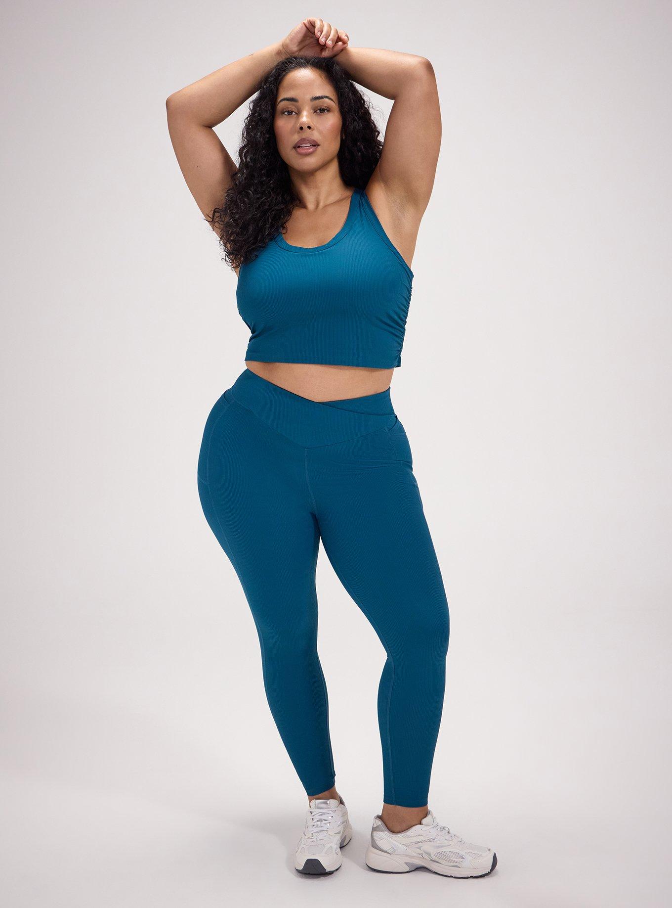 TRU Performance Rib Longline Active Sports Bra, LEGION BLUE, alternate