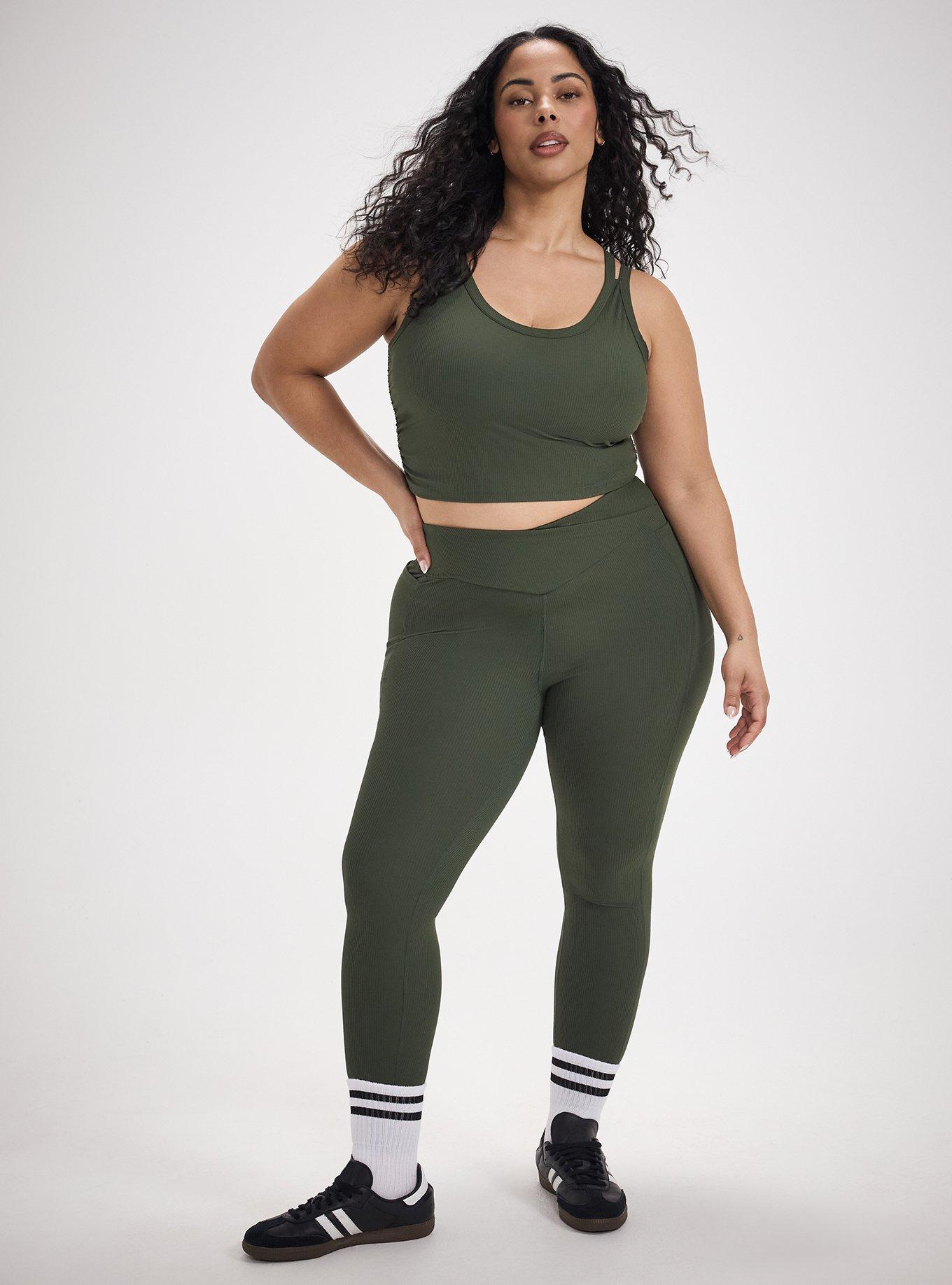 TRU Performance Rib Longline Active Sports Bra, FOREST NIGHT, alternate