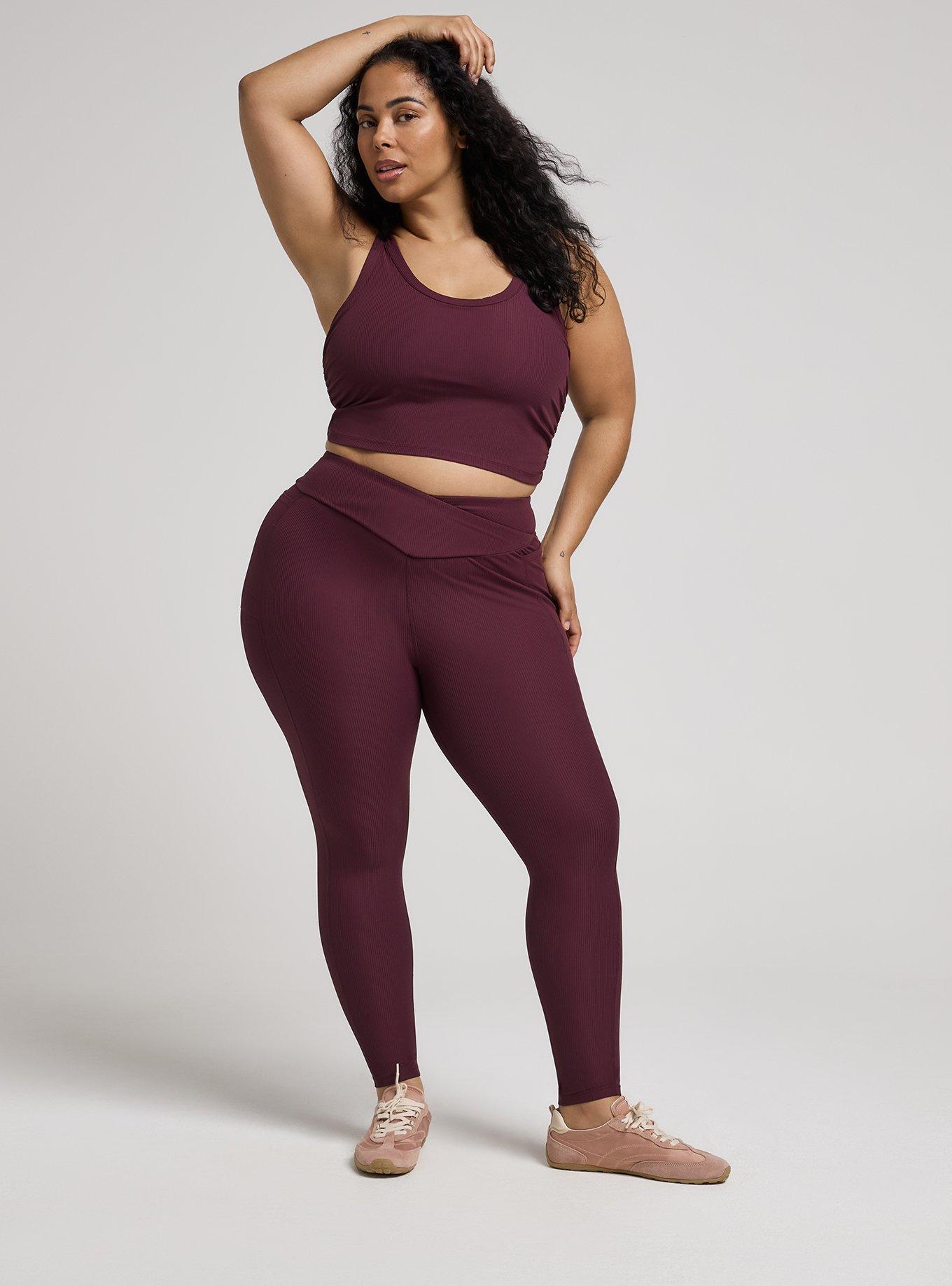 TRU Performance Rib Longline Active Sports Bra, WINETASTING, alternate