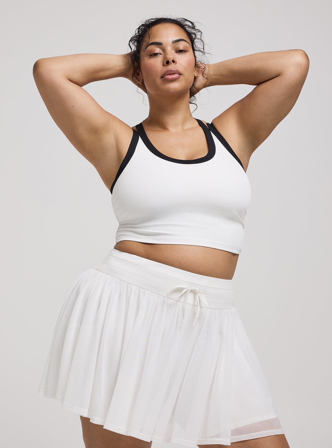 TRU Performance Rib Longline Active Sports Bra, BLANC DE BLANC, hi-res