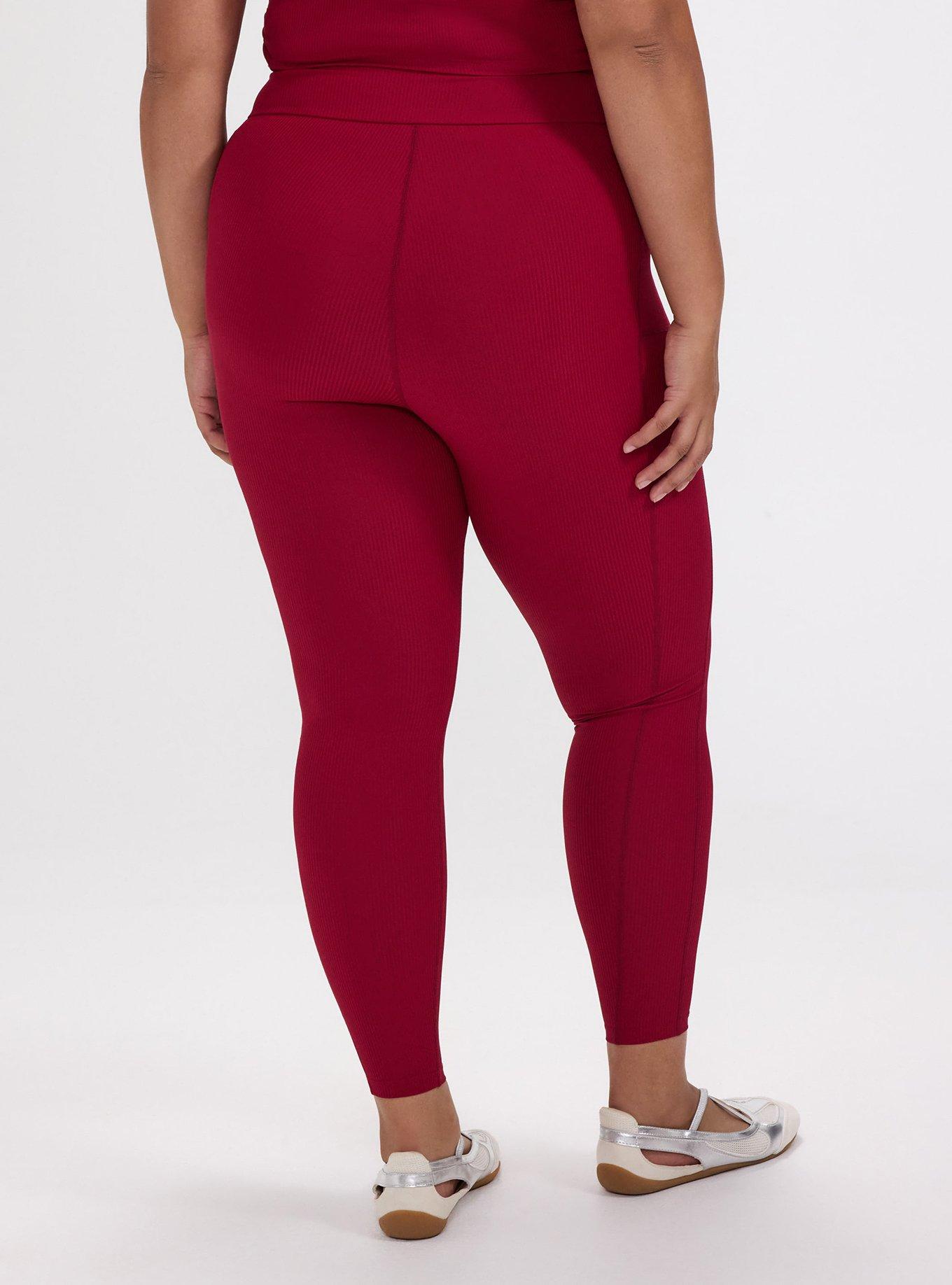 TRU Performance Rib V-Band Active Legging, RUMBA RED, alternate