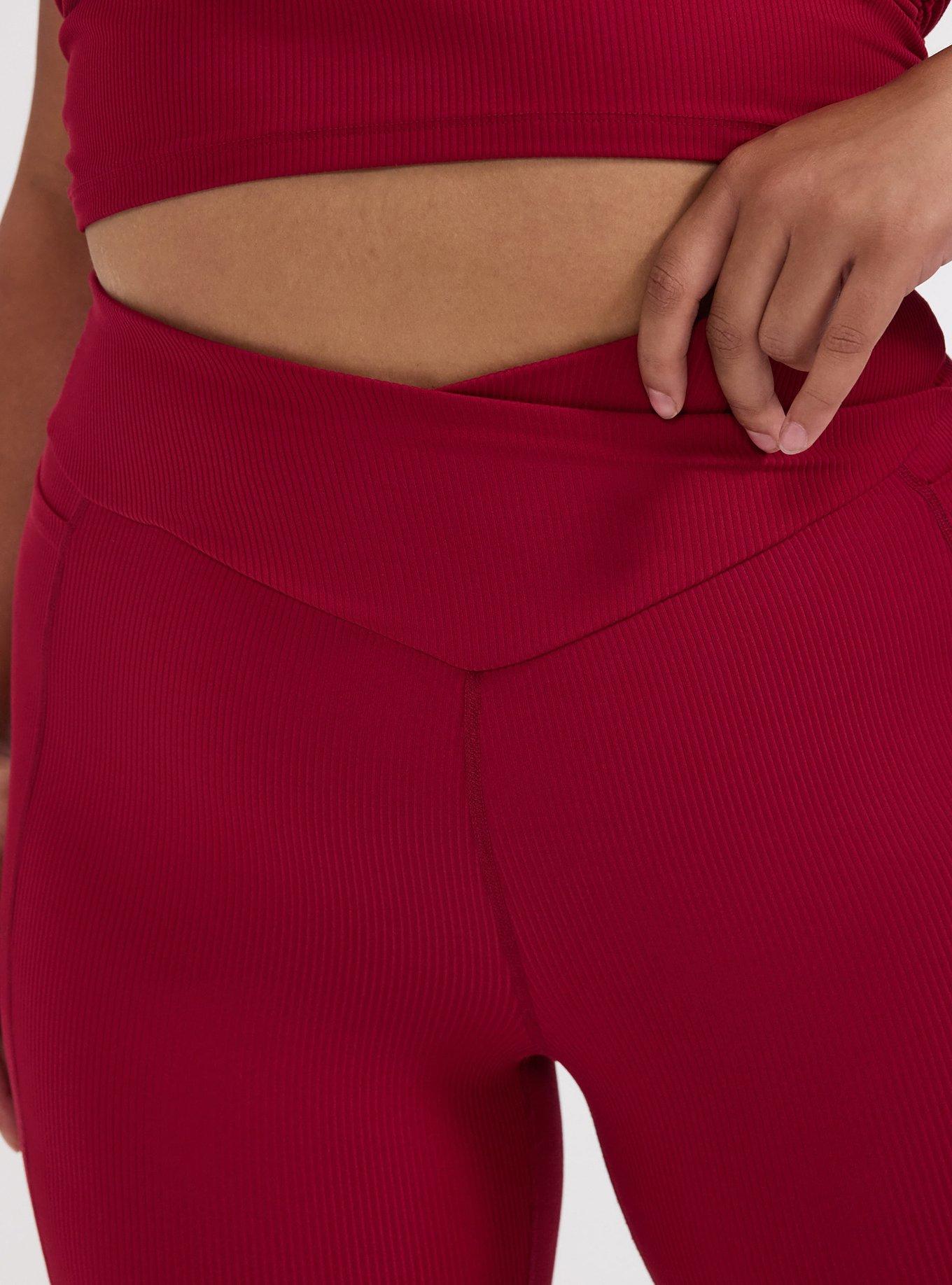 TRU Performance Rib V-Band Active Legging, RUMBA RED, alternate