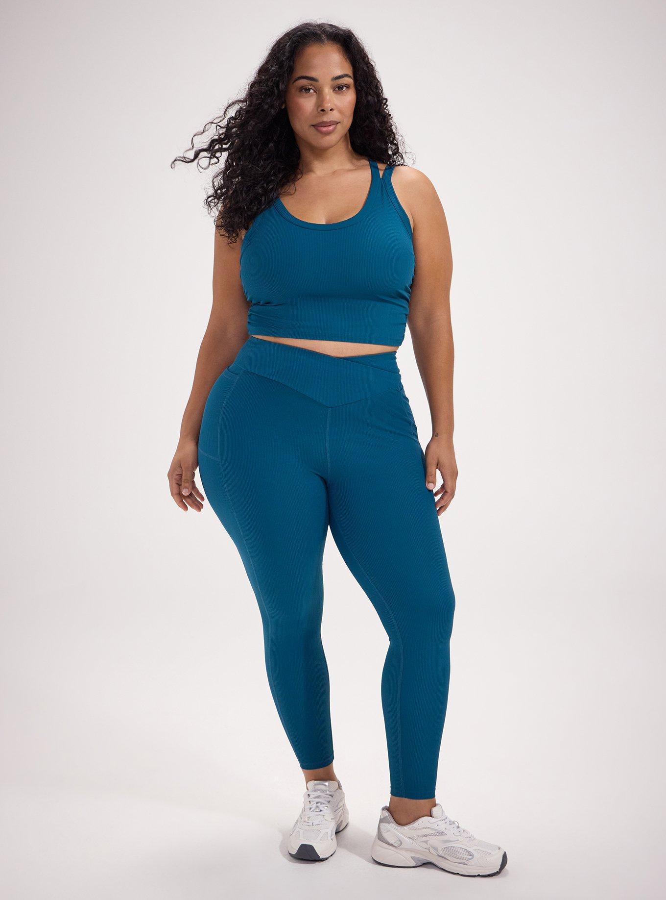 TRU Performance Rib V-Band Active Legging, LEGION BLUE, hi-res