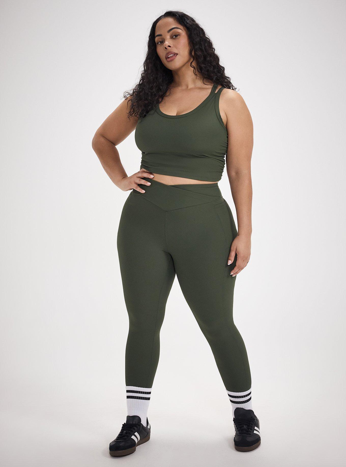 TRU Performance Rib V-Band Active Legging, FOREST NIGHT, alternate