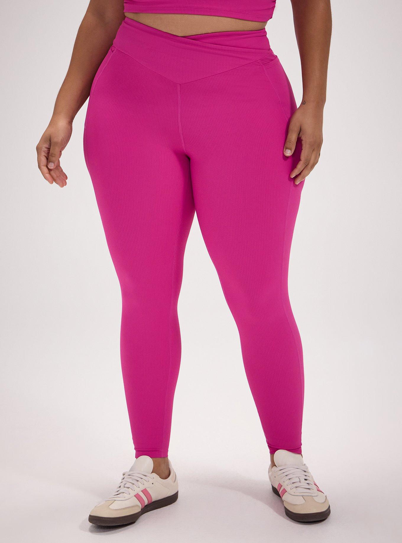 TRU Performance Rib V-Band Active Legging, FUCHSIA RED, alternate