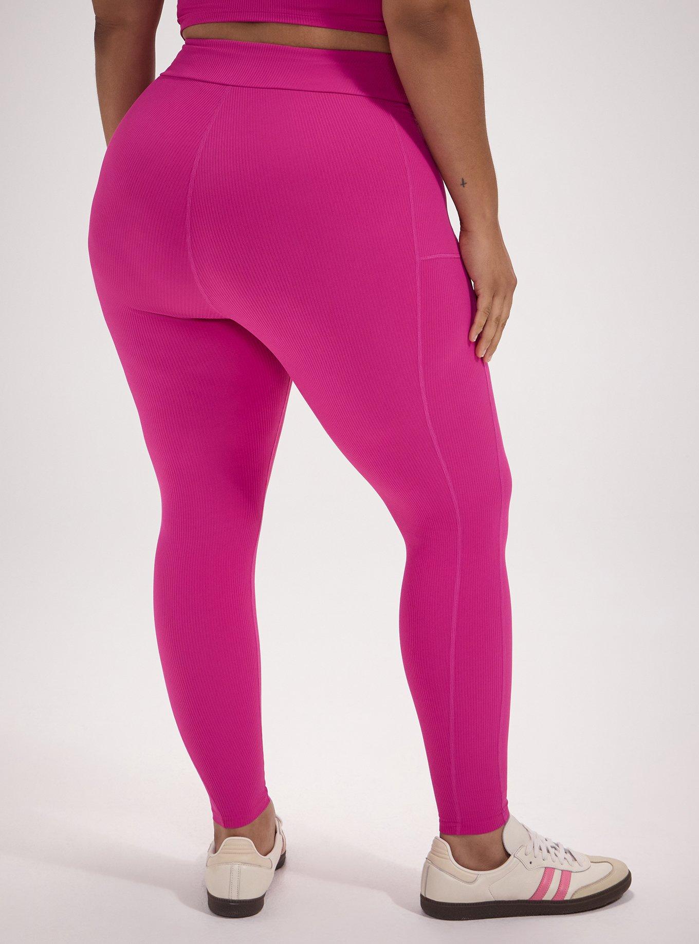 TRU Performance Rib V-Band Active Legging, FUCHSIA RED, alternate