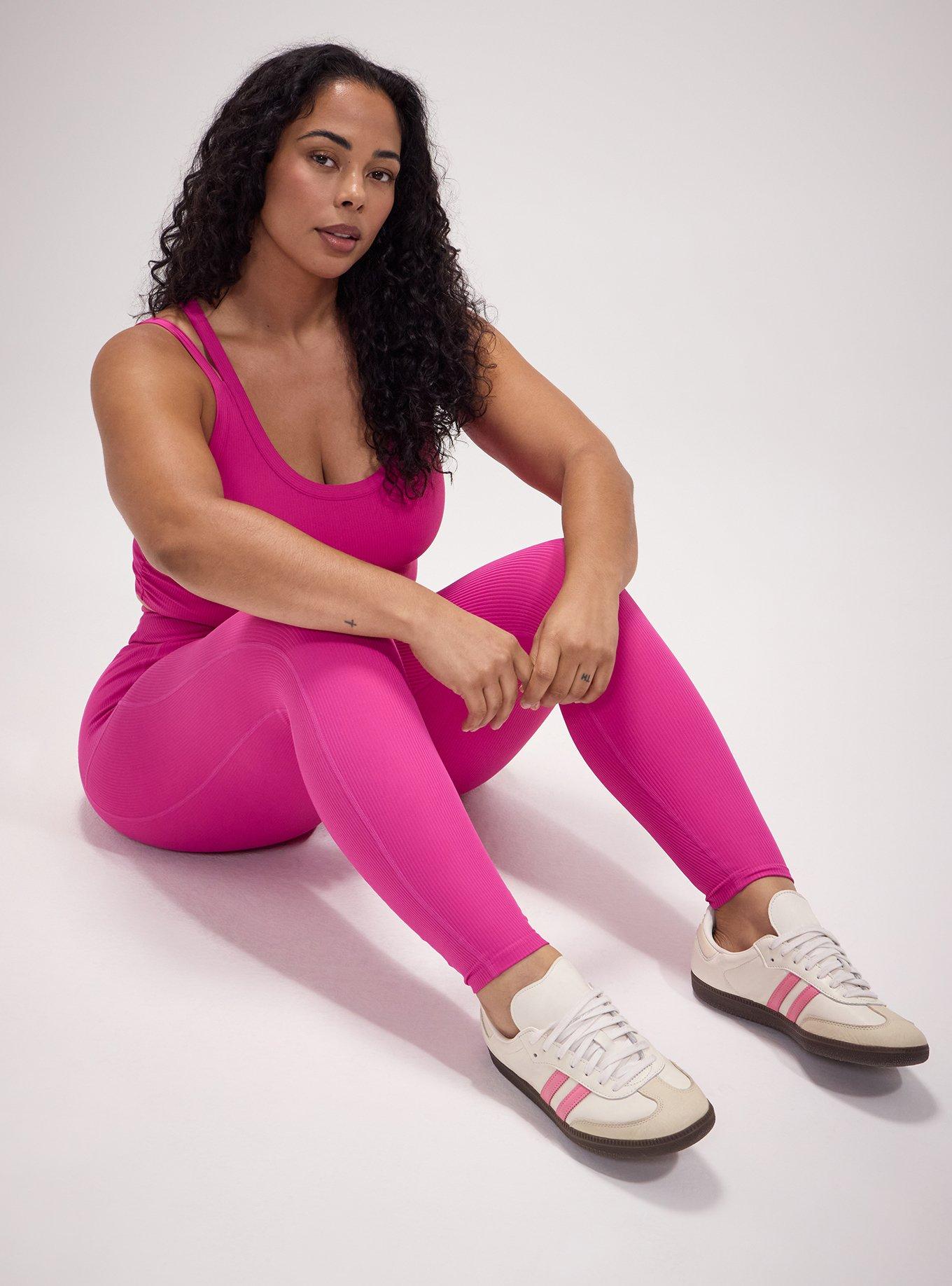 TRU Performance Rib V-Band Active Legging, FUCHSIA RED, alternate