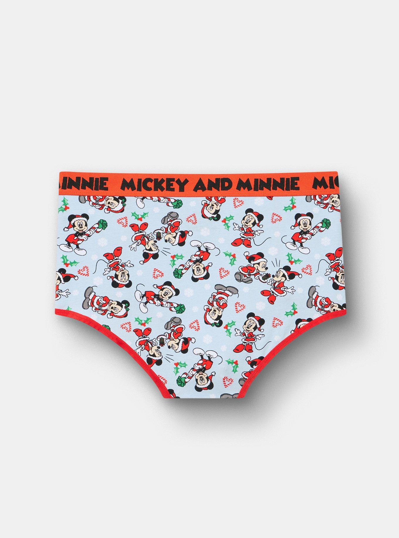 Mickey Mouse Christmas Mid-Rise Cotton Brief Panty