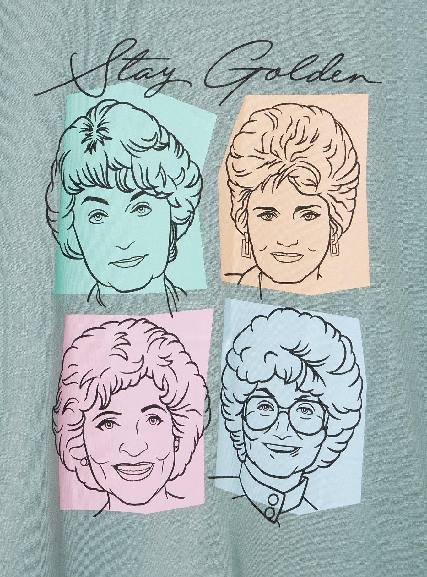 The Golden Girls Classic Cotton Jersey Tee, STAY GOLDEN SILVER BLUE, alternate