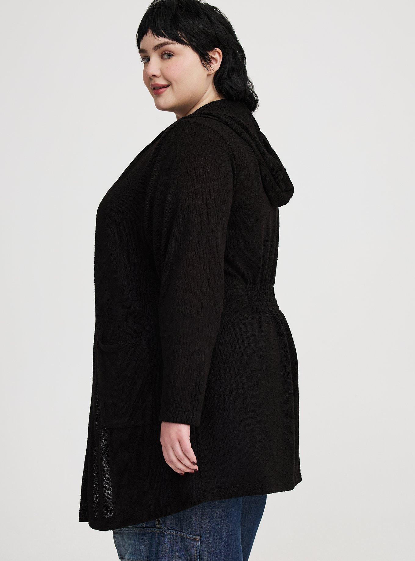 Cinch-Waist Anorak Cardigan