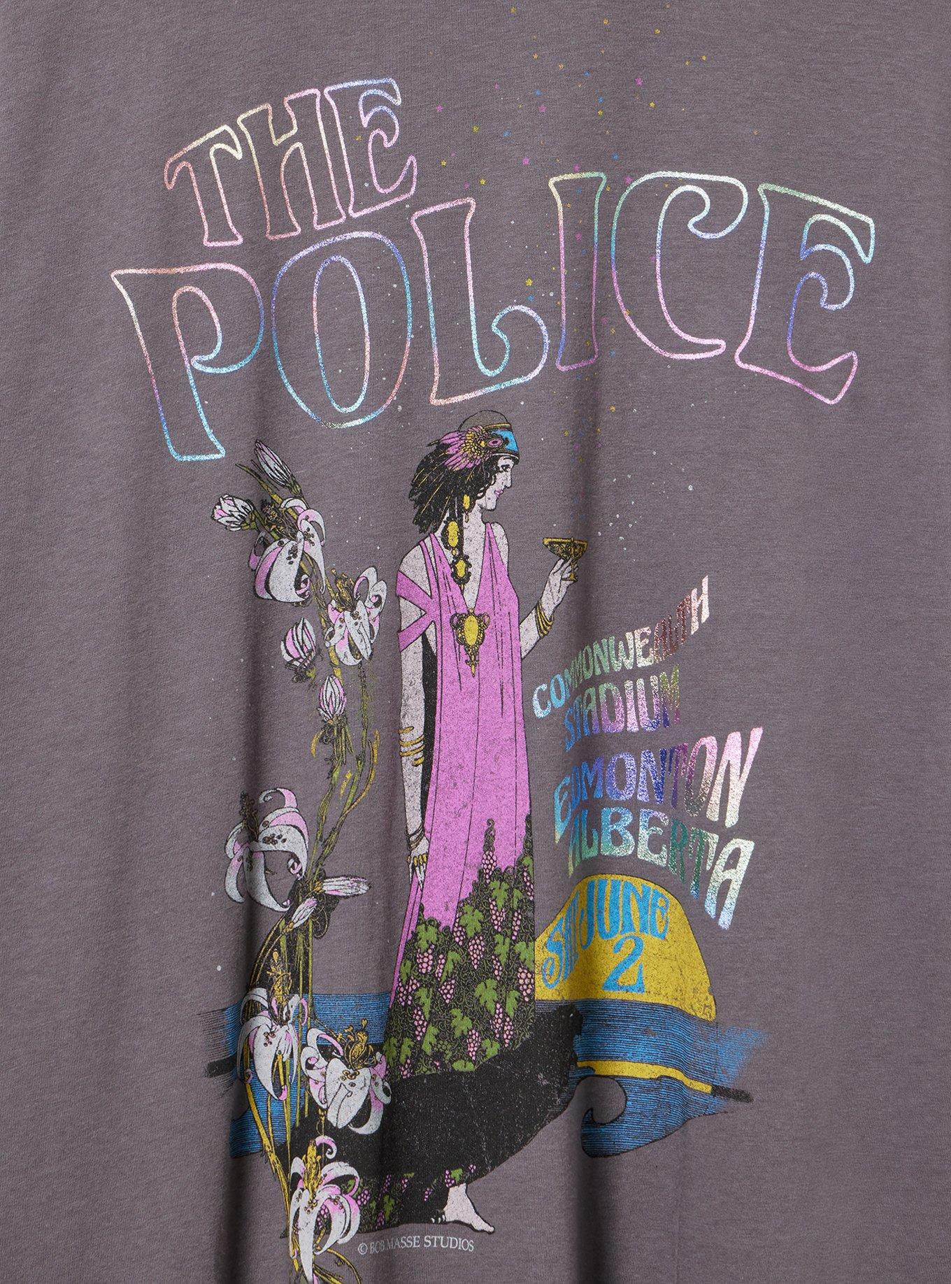 The Police Oversized Cotton Crew Tunic Tee