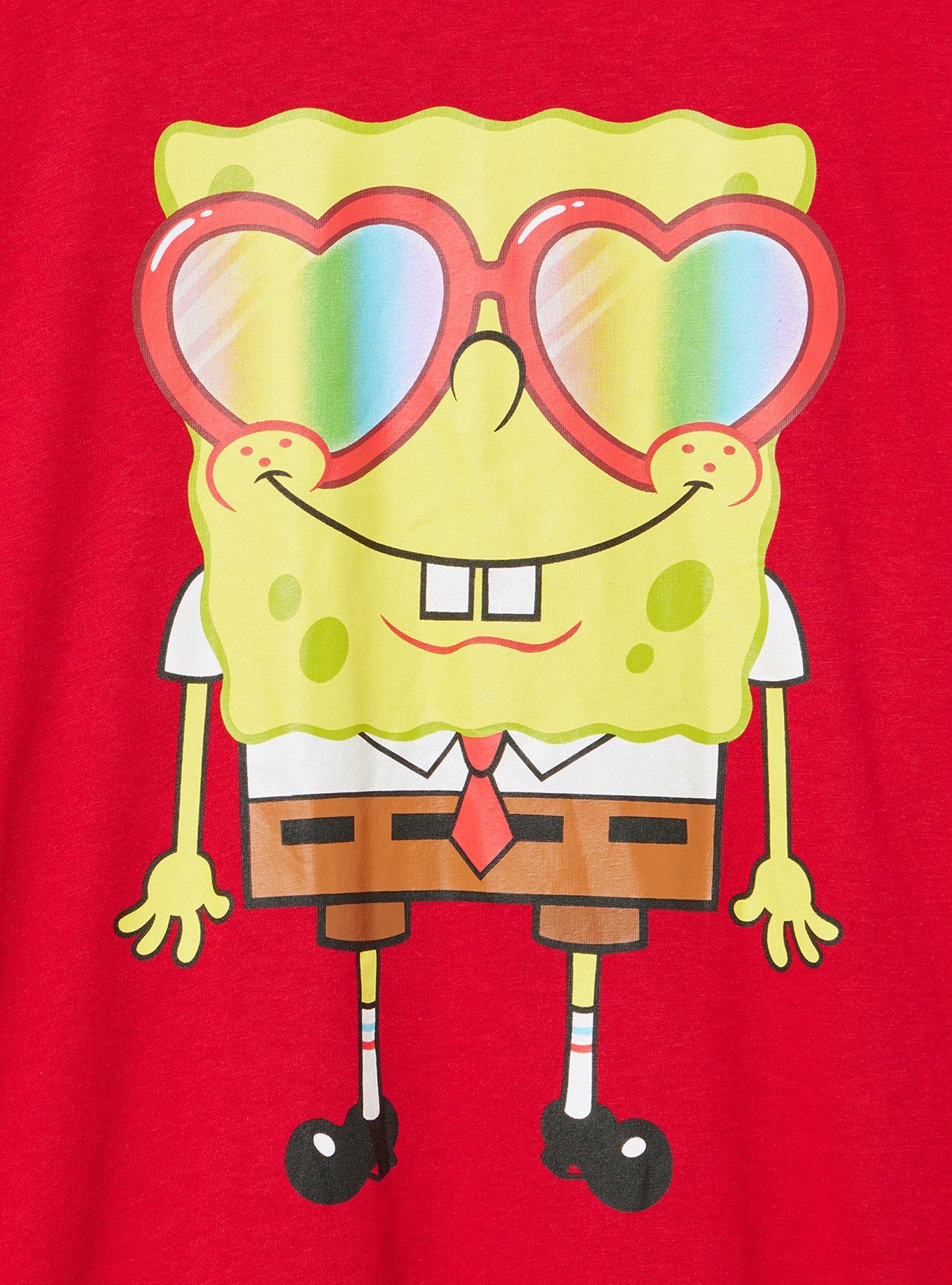 SpongeBob SquarePants Classic Cotton Crew Tee, RAINBOW SPONGEBOB JESTER RED, alternate