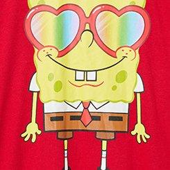 SpongeBob SquarePants Classic Cotton Crew Tee, RAINBOW SPONGEBOB JESTER RED, swatch