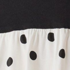 Retro Chic Off-Shoulder Knee-Length Dress, POLKA DOTS BLANC DE BLANC, swatch