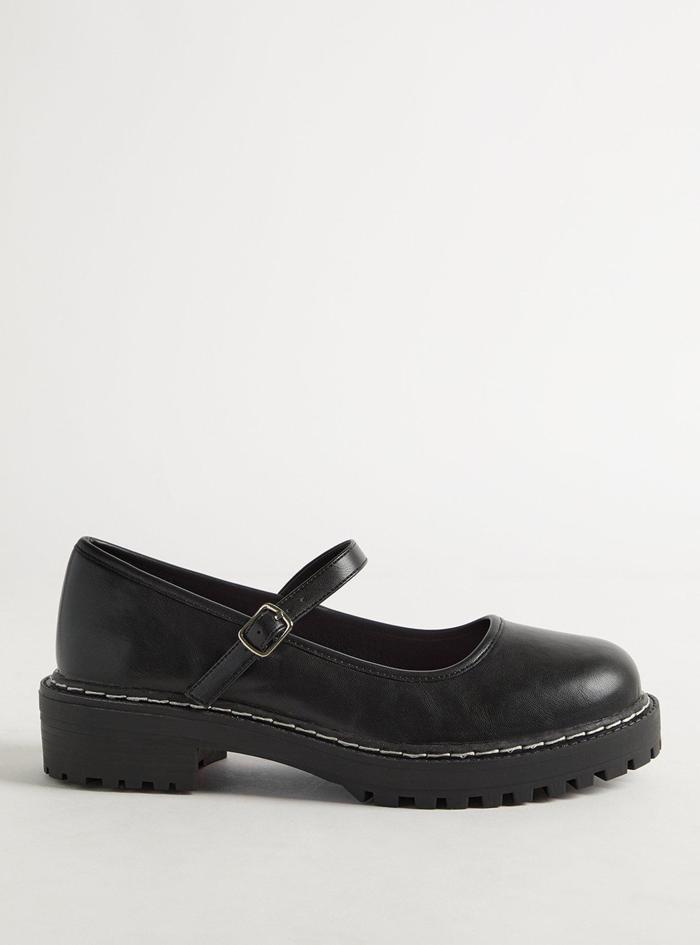 Lug Sole Mary Jane Flat (WW)