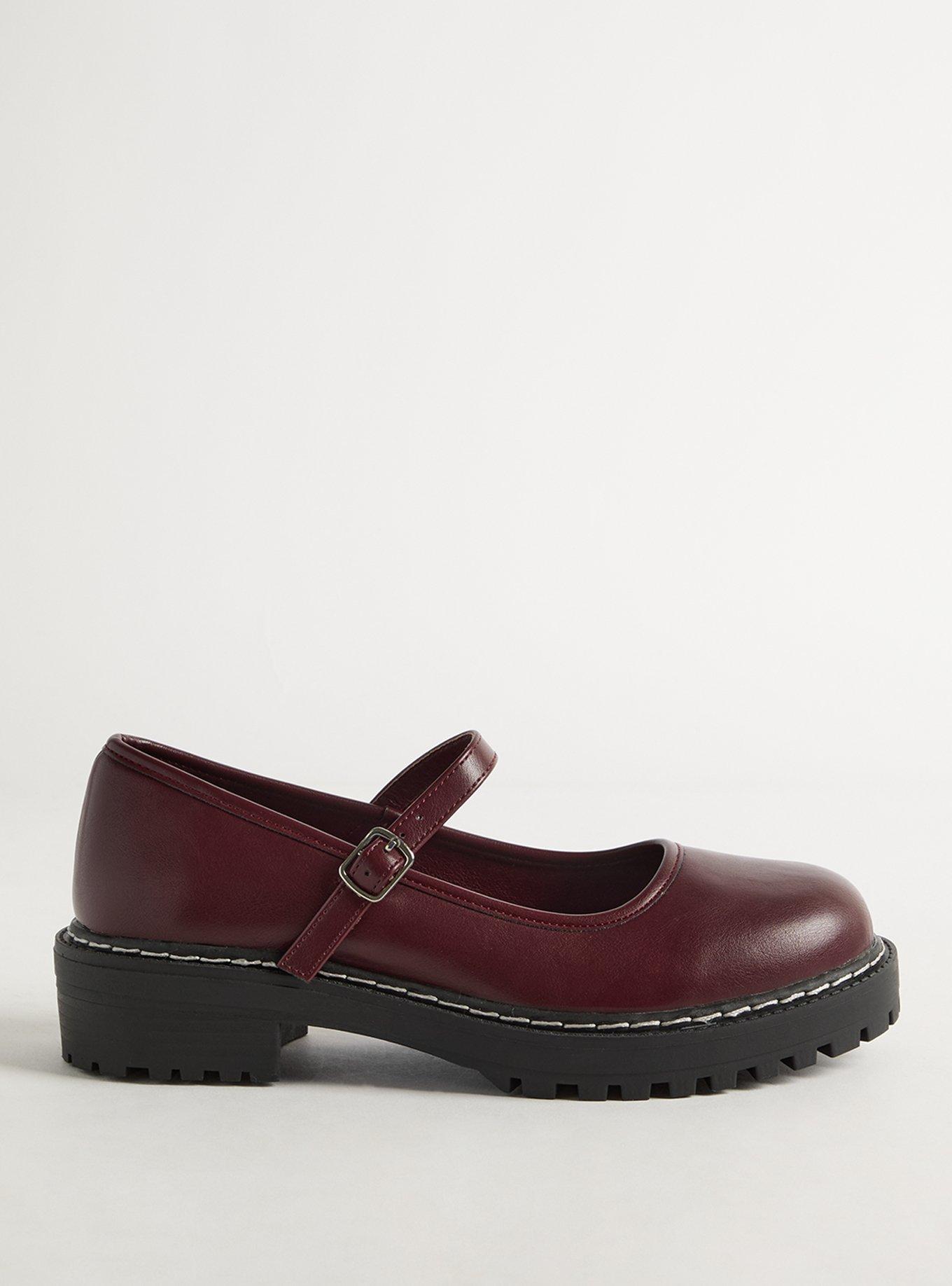 Lug Sole Mary Jane Flat (WW)