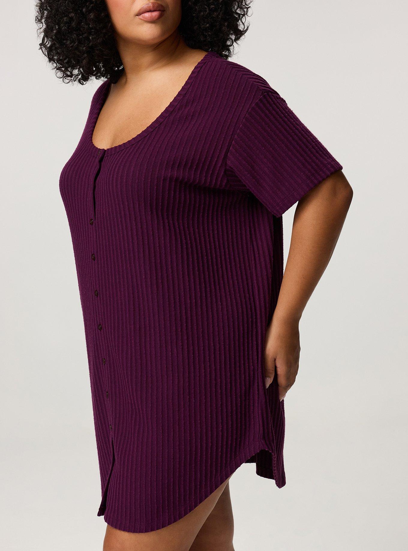 Plus Size Super Soft Plush Rib Lounge Tunic, WINTER BLOOM, alternate