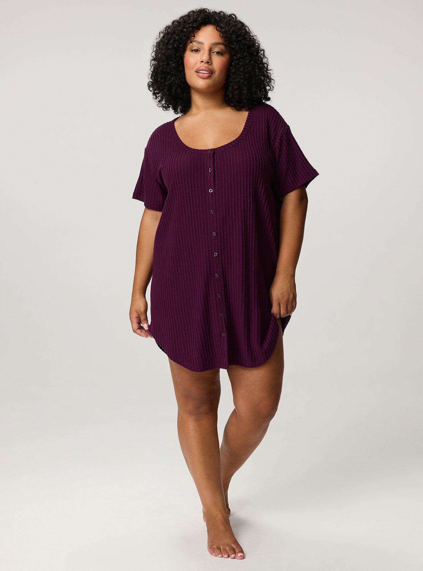 Plus Size Super Soft Plush Rib Lounge Tunic, WINTER BLOOM, hi-res