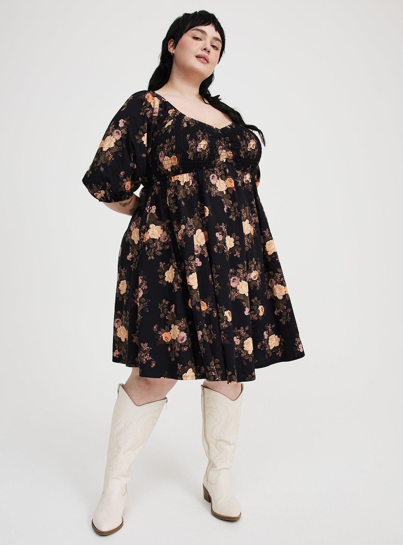 Mini Peasant-Sleeve Dress