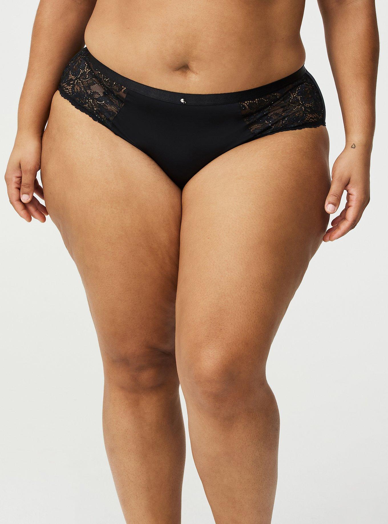 Sequin & Lace Mid-Rise Hipster Panty