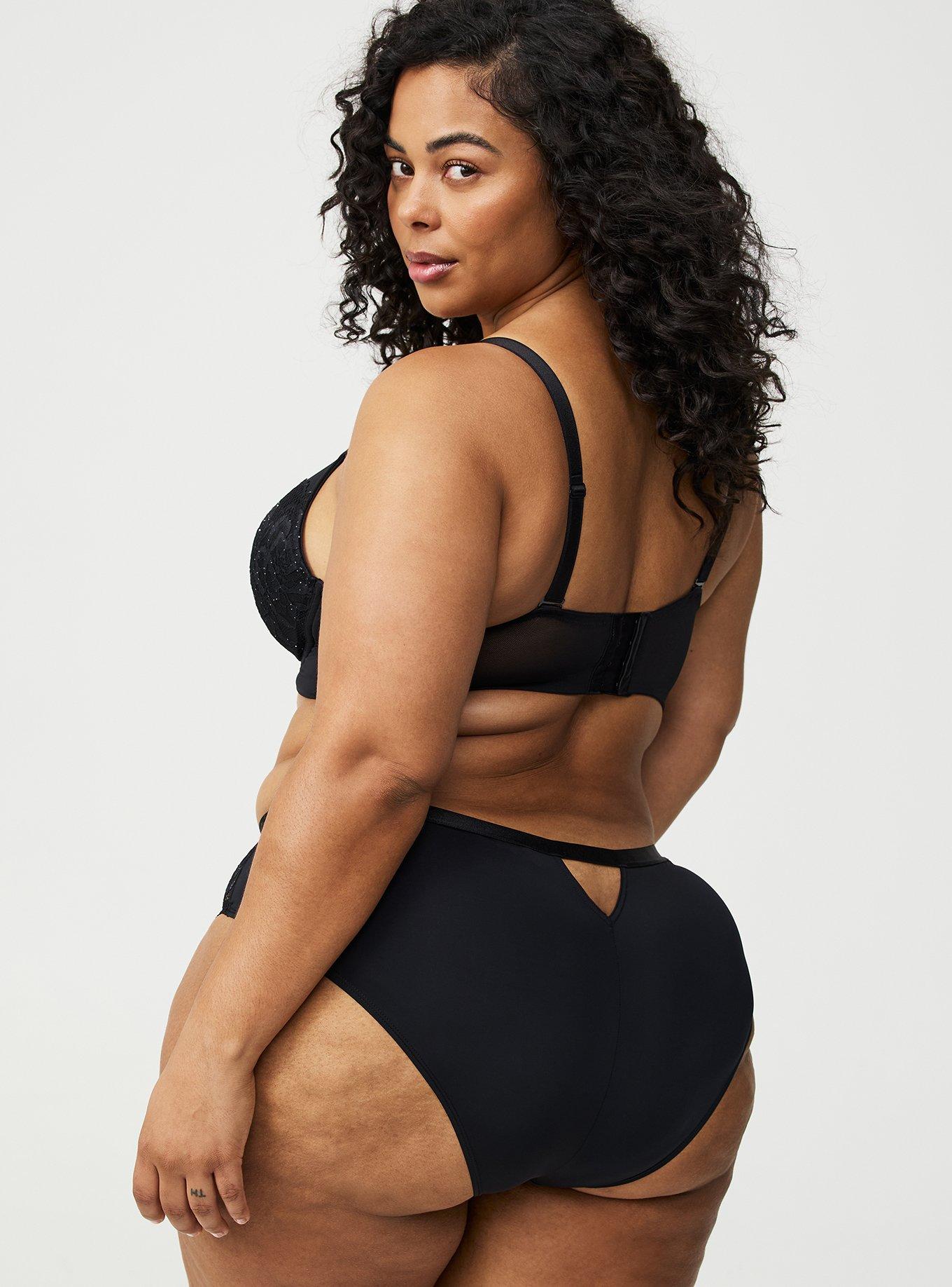 Sequin & Lace Mid-Rise Hipster Panty