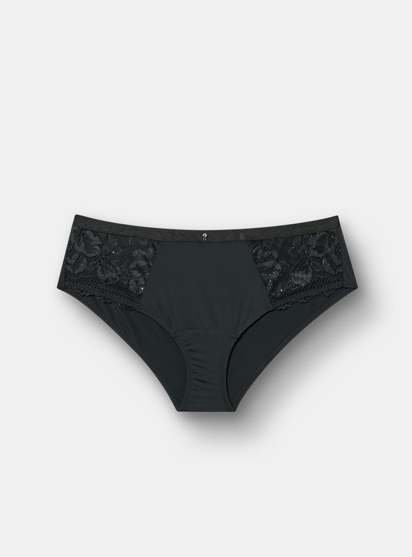 Sequin & Lace Mid-Rise Hipster Panty