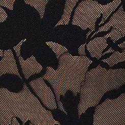 Lace High-Waist Brief Panty, RICH BLACK ROEBUCK BEIGE, swatch