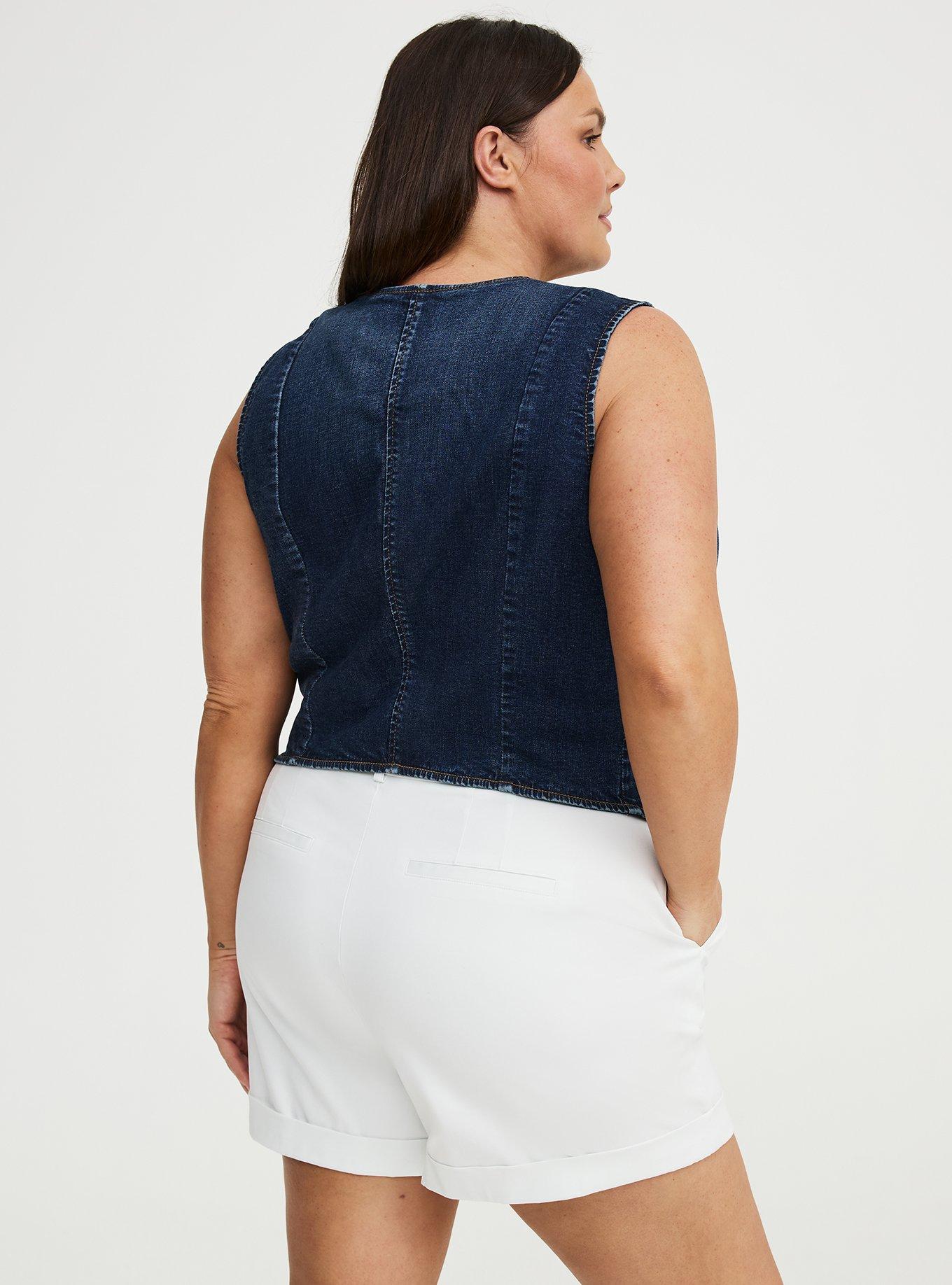 Denim Tailored Vest, CAZIMI, alternate