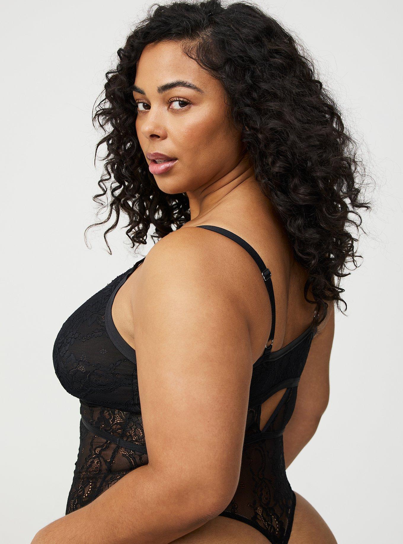 Jewelry Strappy Lace Bodysuit