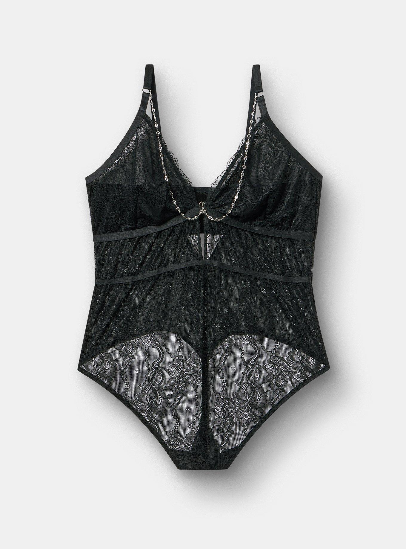 Jewelry Strappy Lace Bodysuit