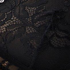 Plus Size Jewelry Strappy Lace Bodysuit, RICH BLACK, swatch