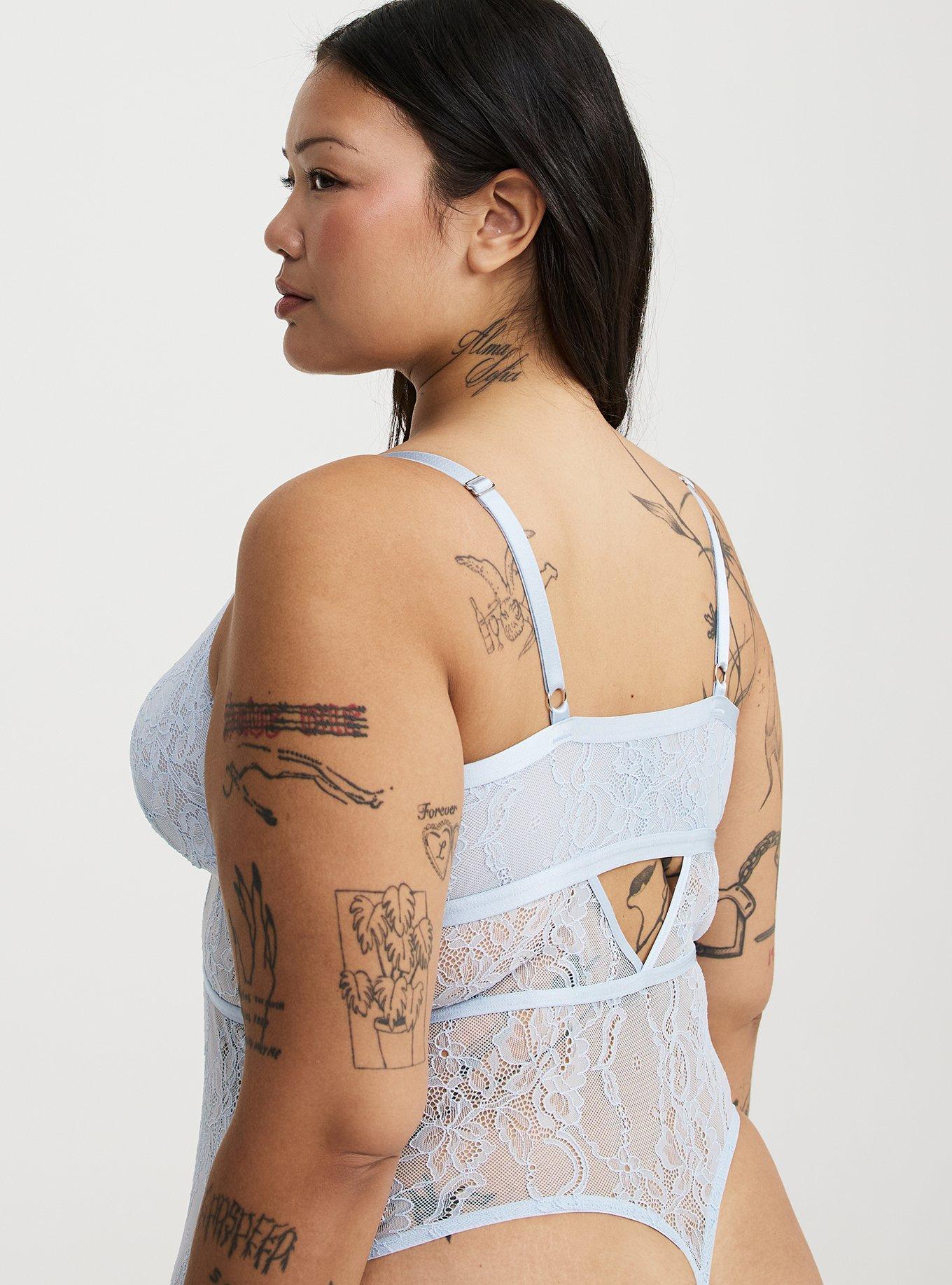 Jewelry Strappy Lace Bodysuit