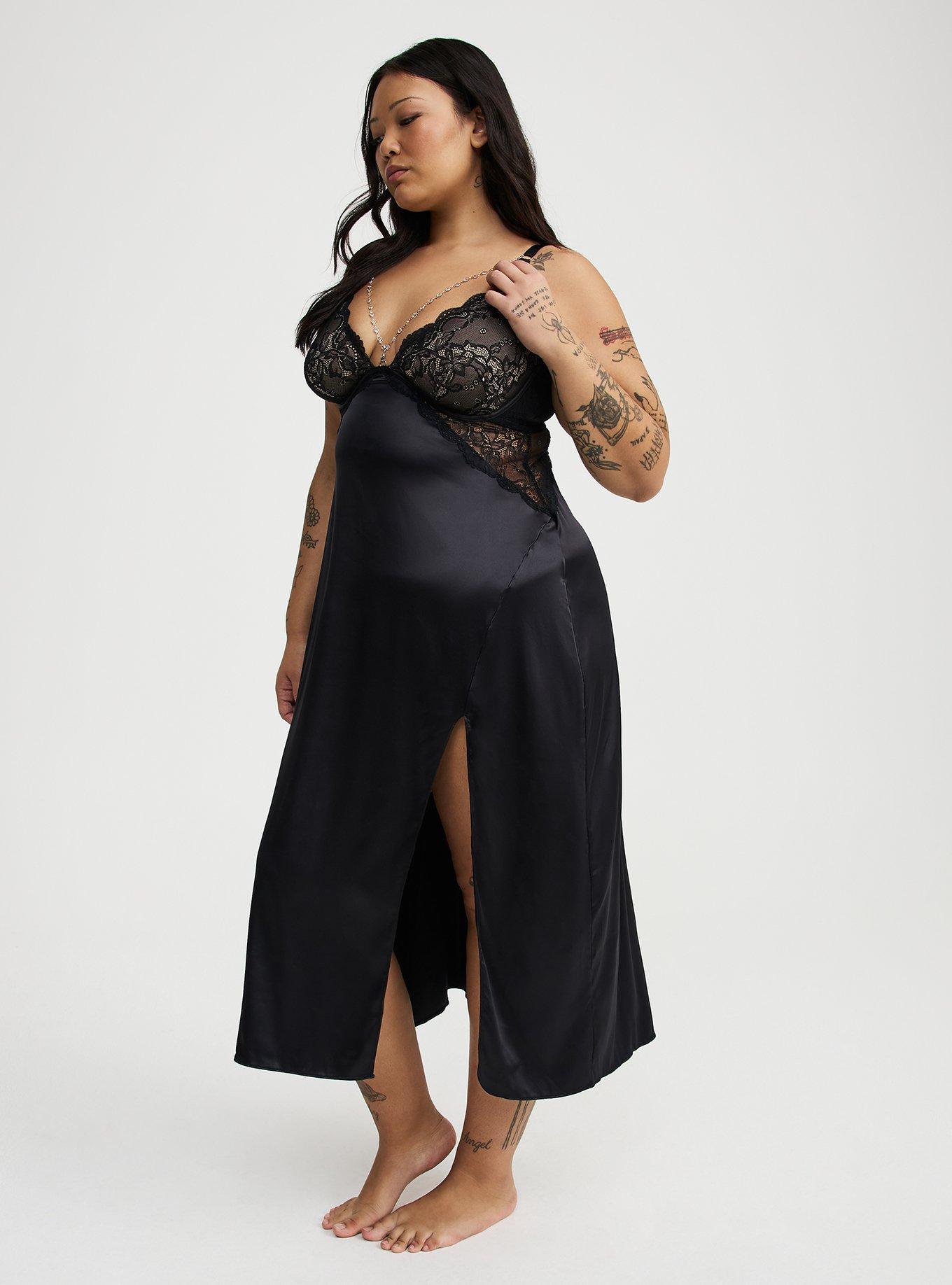 Jewelry Strappy Plunge Maxi Dress