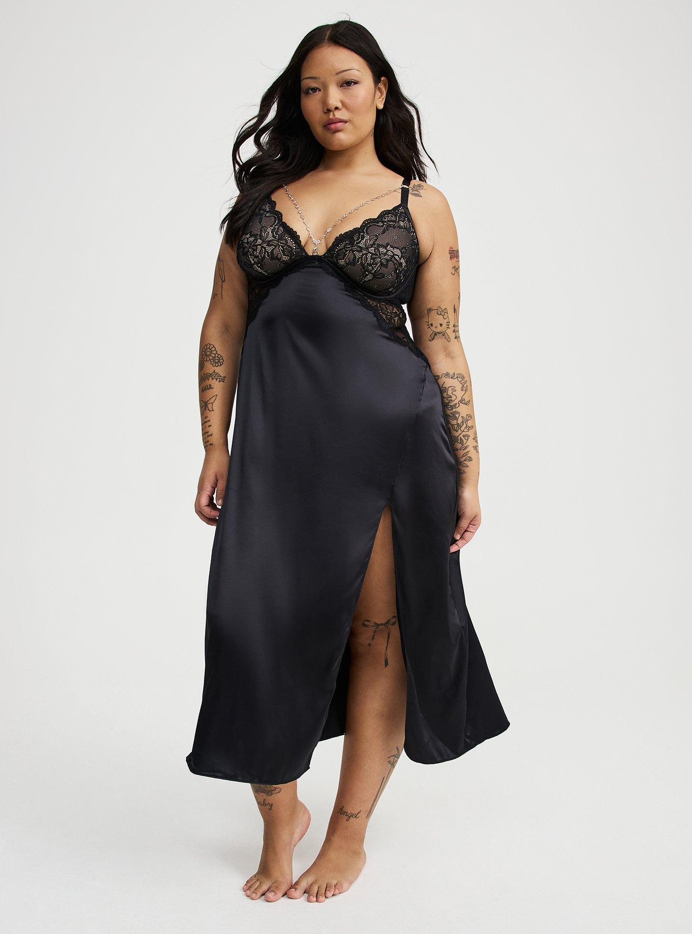 blue dress for baby girl Sexy Black Dual Lace Dress Lingerie