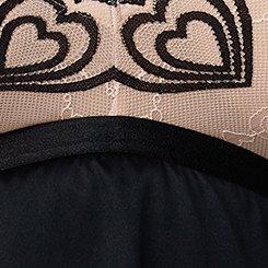 Coquette Heart Lace Slip, RICH BLACK, swatch