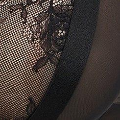 Mob Wife Strappy Underwire Lace Bra, RICH BLACK, swatch